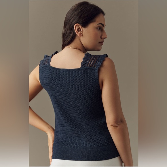 ✨Anthropologie Crafted Bib Sweater Tank Sz XL - Picture 3 of 10